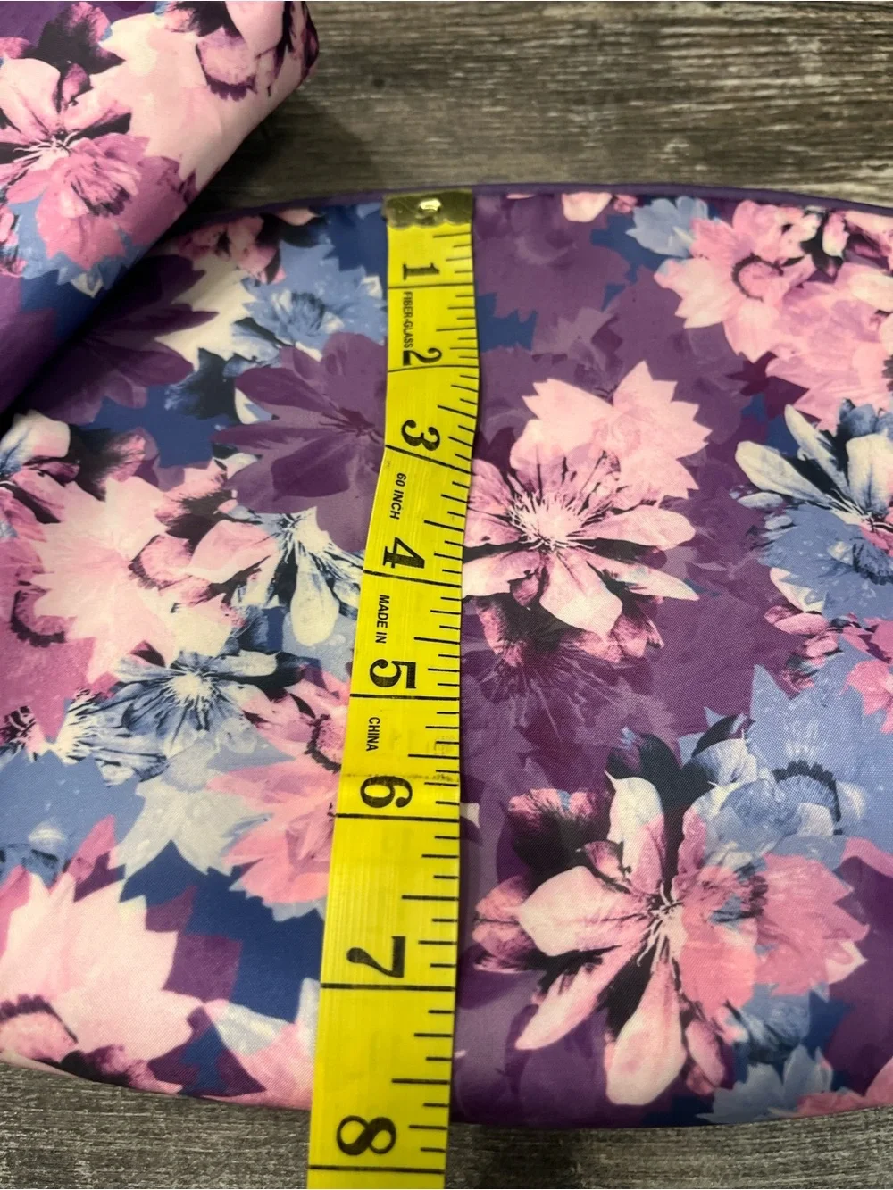 Ellen Tracy Purple Floral Cosmetic Bag Trio